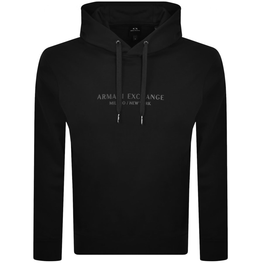 Armani Exchange Logo Hoodie Black | Mainline Menswear us